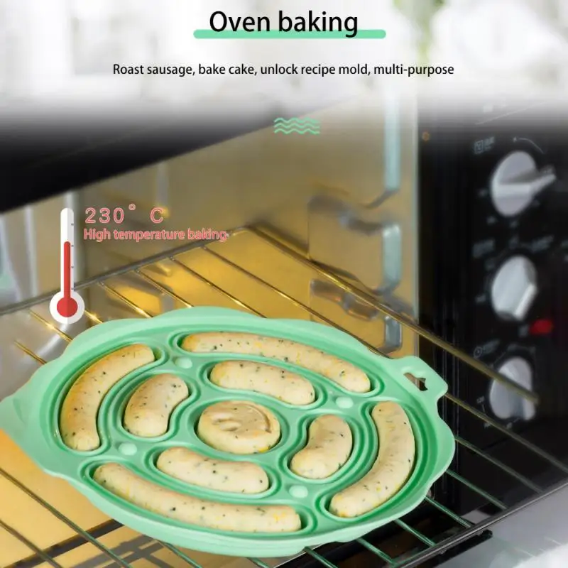 Homemade Sausage Making Mold Silicone 9-Cavity Non-Stick Hot Dog Sausage Mold For Oven And Microwave Cake Baking Mold BPA Free
Homemade Sausage Making Mold Silicone 9-Cavity Non-Stick Hot Dog Sausage Mold For Oven And Microwave Cake Baking Mold BPA Free