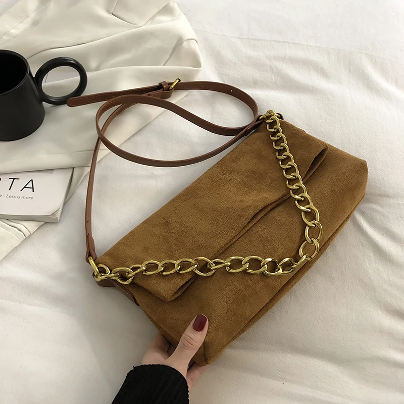 Winter Velvet Handags Metal Chain Women Shoulder Bag Soft Clutch Solid Color Shoulder Bags For Womne Canvas Flap Crossbody Bags
Winter Velvet Handags Metal Chain Women Shoulder Bag Soft Clutch Solid Color Shoulder Bags For Womne Canvas Flap Crossbody Bags