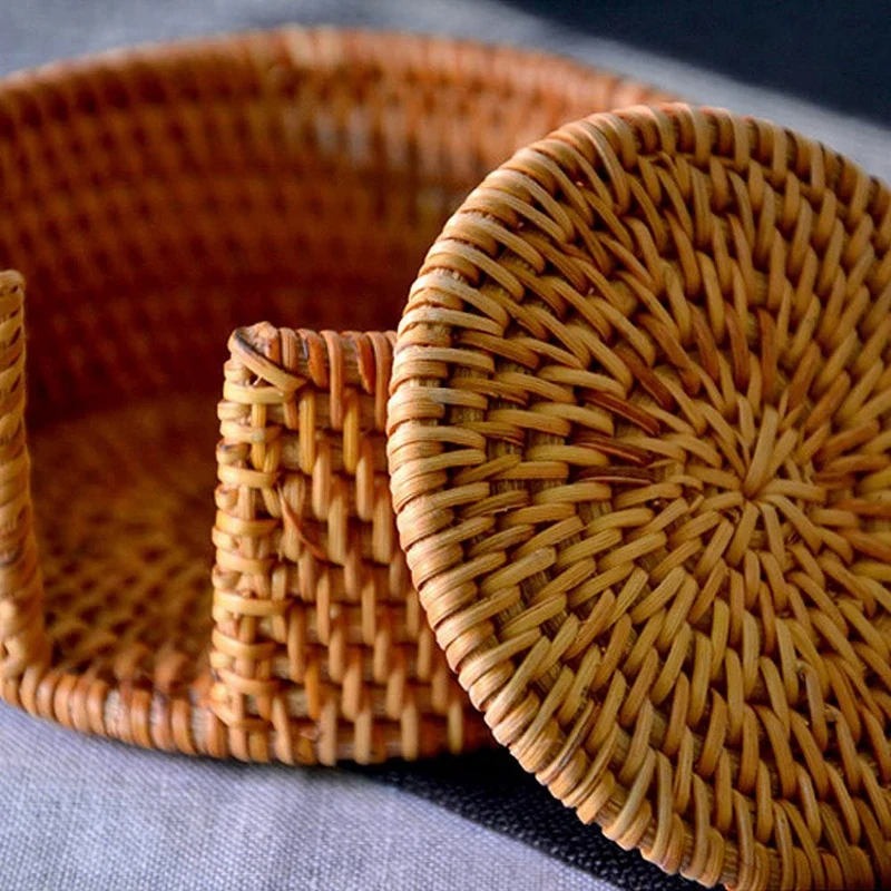 6Pcs/Tea Coaster Cover Round Tableware Placemat Dish Mat Rattan Woven Coaster Mat Diameter 16cm
6Pcs/Tea Coaster Cover Round Tableware Placemat Dish Mat Rattan Woven Coaster Mat Diameter 16cm