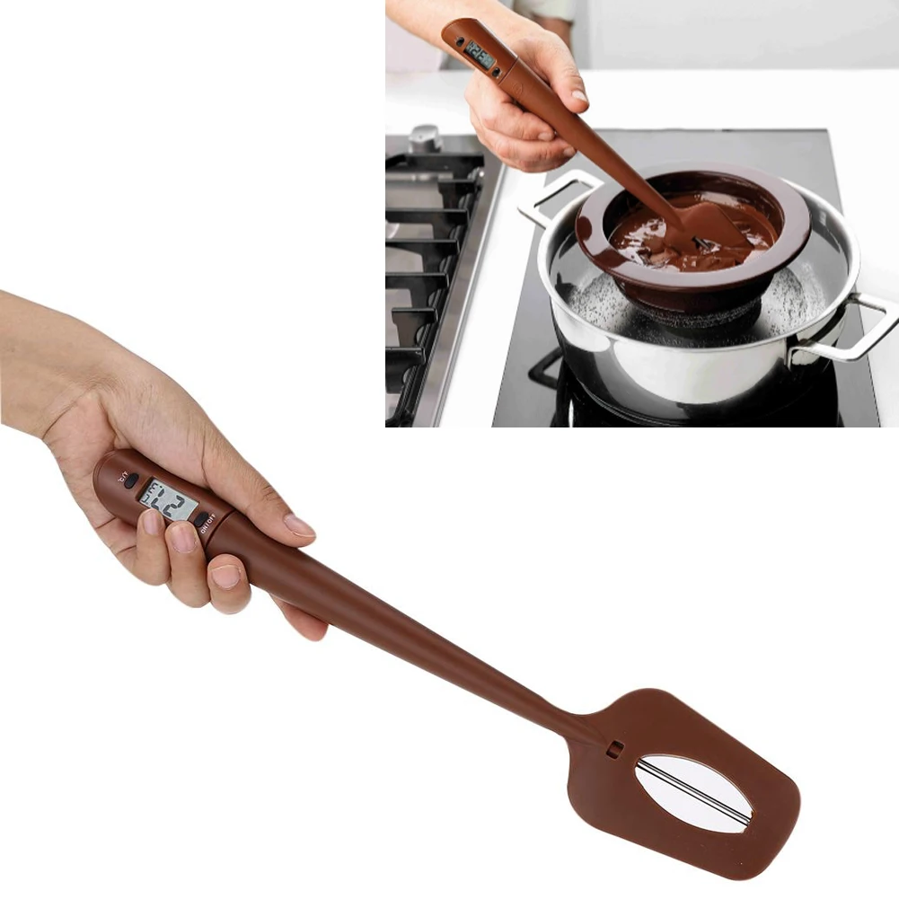 Digital Spatula Cooking Thermometer Silicone Stirrer Candy Chocolate Thermometer Food Kitchen Baking Tool
Digital Spatula Cooking Thermometer Silicone Stirrer Candy Chocolate Thermometer Food Kitchen Baking Tool