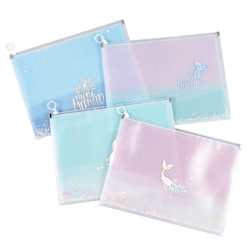 Kawaii mini A4 plastic thickened storage folder bag cartoon PVC transparent pull ring zipper bag school supplies file organizer
Kawaii mini A4 plastic thickened storage folder bag cartoon PVC transparent pull ring zipper bag school supplies file organizer
