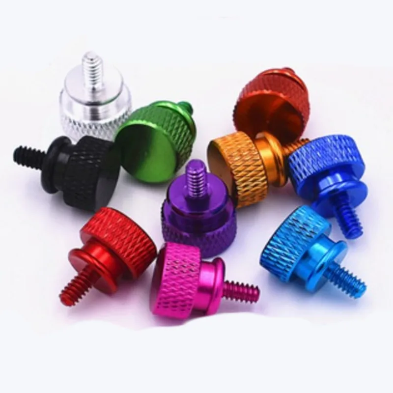 10pcs/lot M3 M4*6/8/10/12/16/20 Red black colourful Step aluminum knurled hand tighten thumb computer screw
10pcs/lot M3 M4*6/8/10/12/16/20 Red black colourful Step aluminum knurled hand tighten thumb computer screw