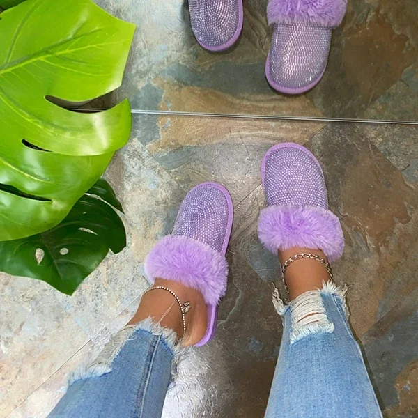 Women Fur Warm Home Slippers 2021 Winter Women's Crystal Flats Fashion Indoor Shoes Ladies Comfort Female Shoes Zapatillas Mujer
Women Fur Warm Home Slippers 2021 Winter Women's Crystal Flats Fashion Indoor Shoes Ladies Comfort Female Shoes Zapatillas Mujer