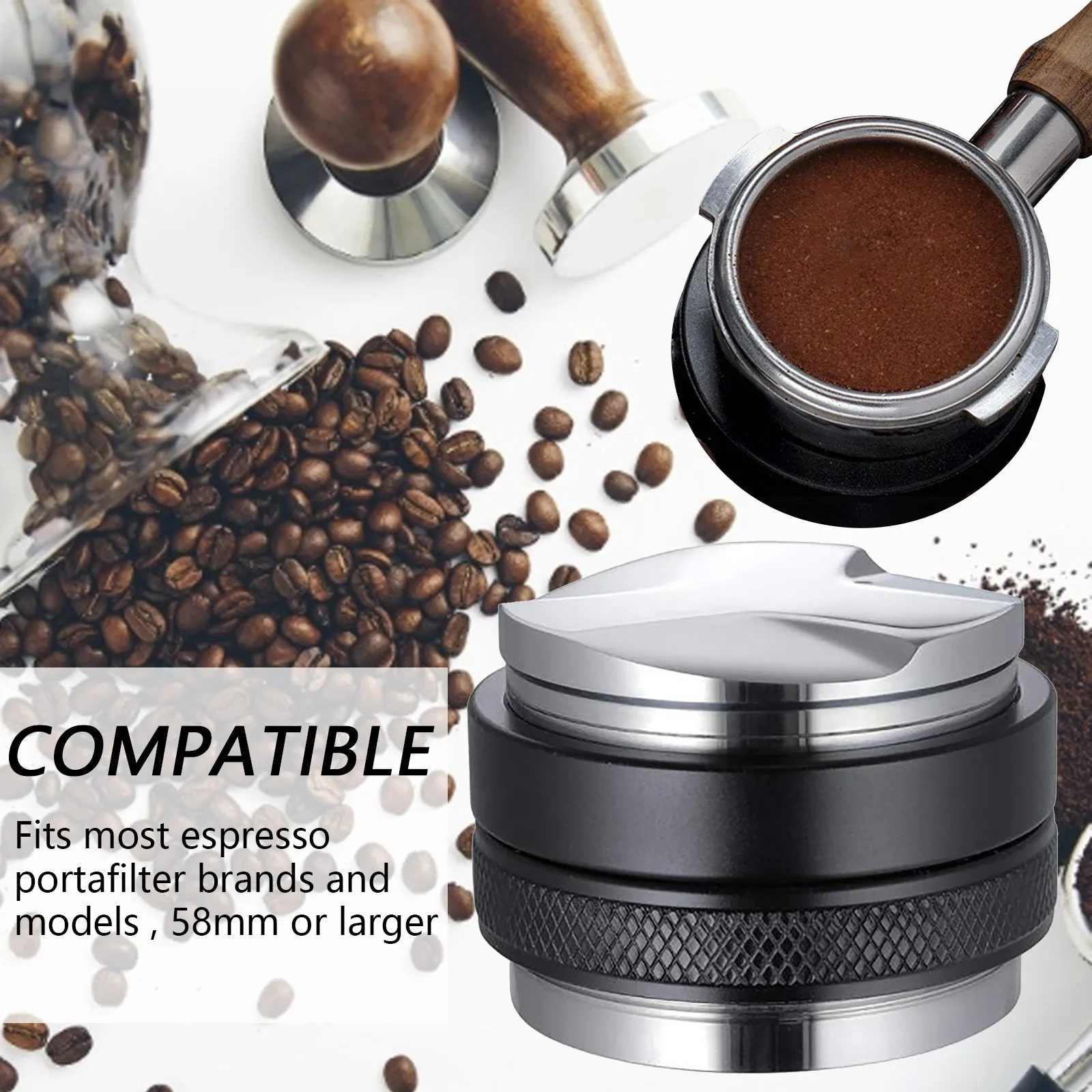 Coffee Tamper Stainless Steel Nespresso Coffee Bean Tamper Flat Espresso Tamper Wood Handle Hammer Coffee Accessorie Hammer 
Coffee Tamper Stainless Steel Nespresso Coffee Bean Tamper Flat Espresso Tamper Wood Handle Hammer Coffee Accessorie Hammer