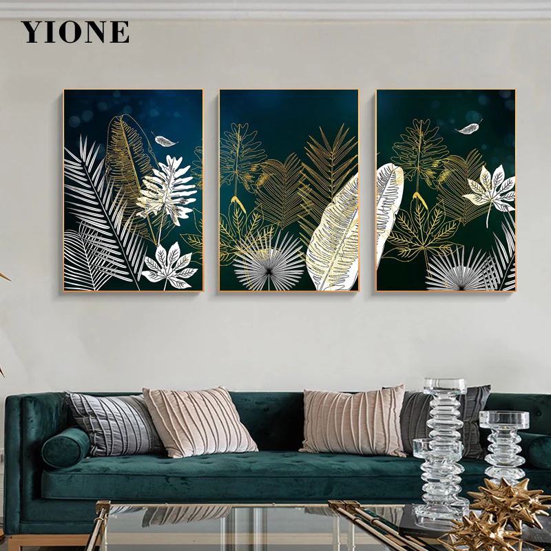 Modern Abstract Gold White Leaves Canvas Paintings Luxury Green Plants Wall Art Picture Print Posters for Living Room Decoration
Modern Abstract Gold White Leaves Canvas Paintings Luxury Green Plants Wall Art Picture Print Posters for Living Room Decoration