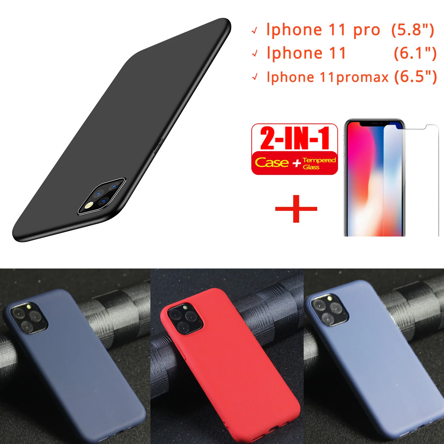 11pro max чехол для iphone 11 pro Чехол i phone 11max 11promax i11 с защитой экрана закаленное стекло