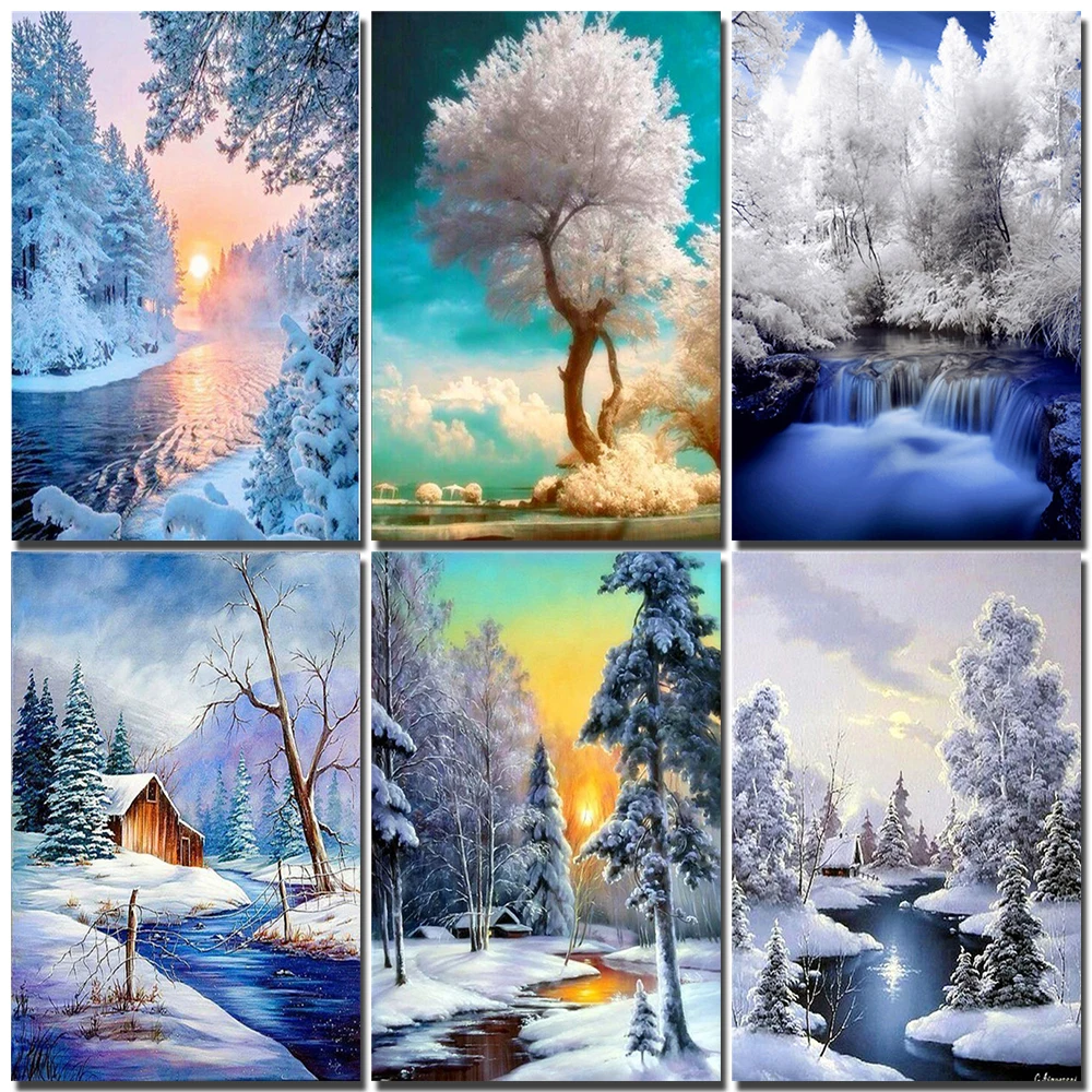 Winter Snow Scene Cross Stitch Landscape Diamond Painting 5D Diy Rhinestone Diamond Embroidery Mosaic Home Decoration
Winter Snow Scene Cross Stitch Landscape Diamond Painting 5D Diy Rhinestone Diamond Embroidery Mosaic Home Decoration