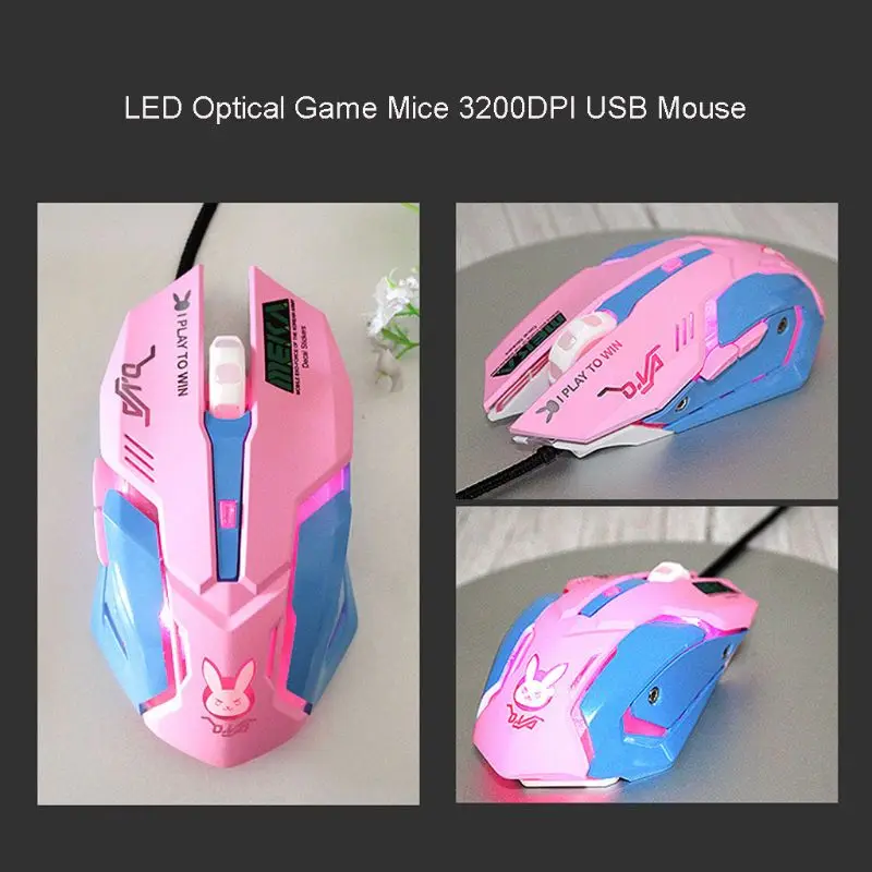 Pink 3200DPI Wired Ergonomic Optical USB Computer Mouse for PC Laptop Notebook
Pink 3200DPI Wired Ergonomic Optical USB Computer Mouse for PC Laptop Notebook