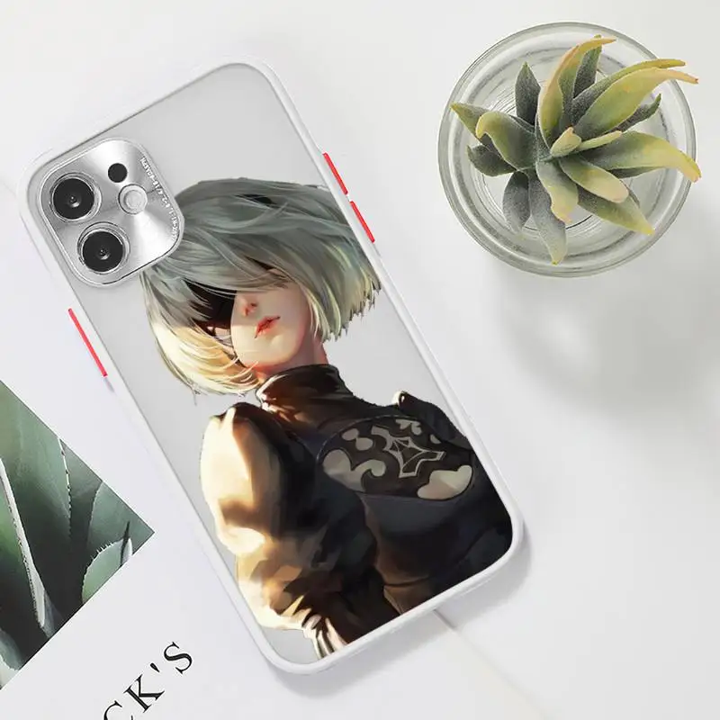Anime Nier Automata 2b Phone Case For iPhone 12 11 Mini Pro XR XS Max 7 8 Plus X Matte transparent White Cover
Anime Nier Automata 2b Phone Case For iPhone 12 11 Mini Pro XR XS Max 7 8 Plus X Matte transparent White Cover