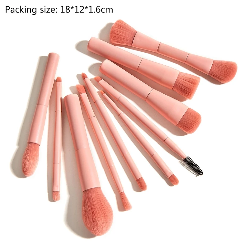 10 Pcs Pink Multifunctional Cosmetic Brush Sets Wooden Handle Makeup Tools Foundation Eyebrow Eyeshadow Brush Make Up Gadget
10 Pcs Pink Multifunctional Cosmetic Brush Sets Wooden Handle Makeup Tools Foundation Eyebrow Eyeshadow Brush Make Up Gadget