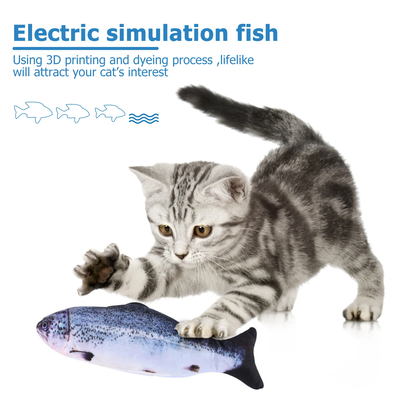 Fish Cat Toy Interactive Cat Plush Toy Electric Flopping Moving Motion Fish Toy for Cats Juguete de gato pez
Fish Cat Toy Interactive Cat Plush Toy Electric Flopping Moving Motion Fish Toy for Cats Juguete de gato pez