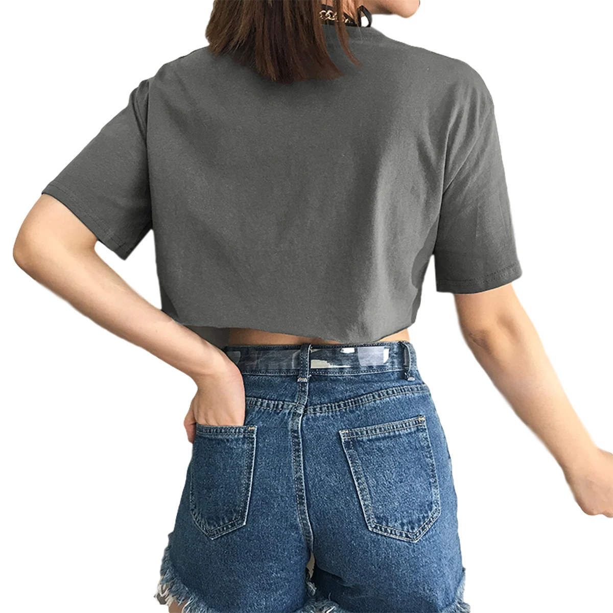 Women Summer Short Sleeve Sexy Crop Top Fashion Letter Printed Round Neck T-shirt Ladies Casual Breathable Shirts Clubwear
Women Summer Short Sleeve Sexy Crop Top Fashion Letter Printed Round Neck T-shirt Ladies Casual Breathable Shirts Clubwear