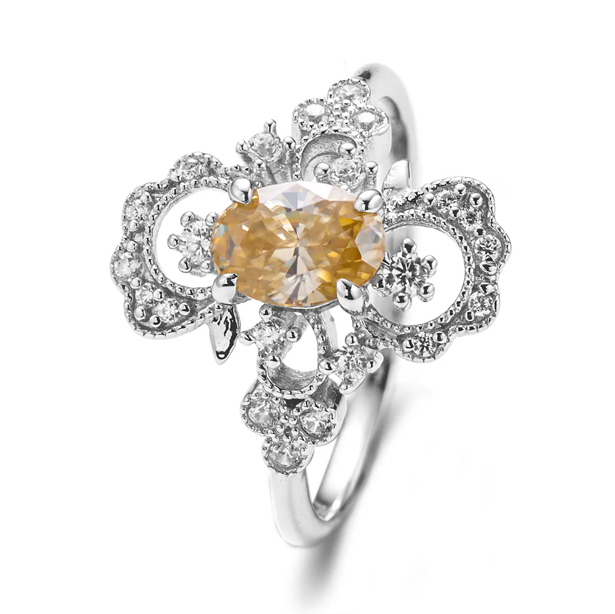 Oval Shape Champagne Color 925 Sterling Silver Zircon Rings Anniversary Gifts 4 Claw 5x7mm Women Wedding Rings 4.25-7.5 inch
Oval Shape Champagne Color 925 Sterling Silver Zircon Rings Anniversary Gifts 4 Claw 5x7mm Women Wedding Rings 4.25-7.5 inch