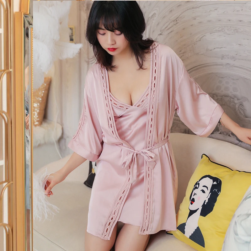Sexy Women 2PC Strap Top Pajamas Sets Kimono Sleepwear Summer Lady Home Wear Nightgown Suit Robe Bath Gown Sleepshirts M-XL
Sexy Women 2PC Strap Top Pajamas Sets Kimono Sleepwear Summer Lady Home Wear Nightgown Suit Robe Bath Gown Sleepshirts M-XL
