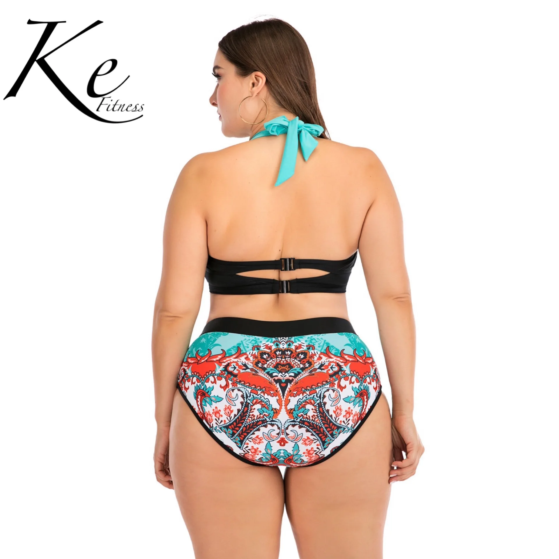 KE New Collection 2020 plus extra size bikini woman big cup ladies swimwear neck tie multicolor high waist 4XL
KE New Collection 2020 plus extra size bikini woman big cup ladies swimwear neck tie multicolor high waist 4XL
