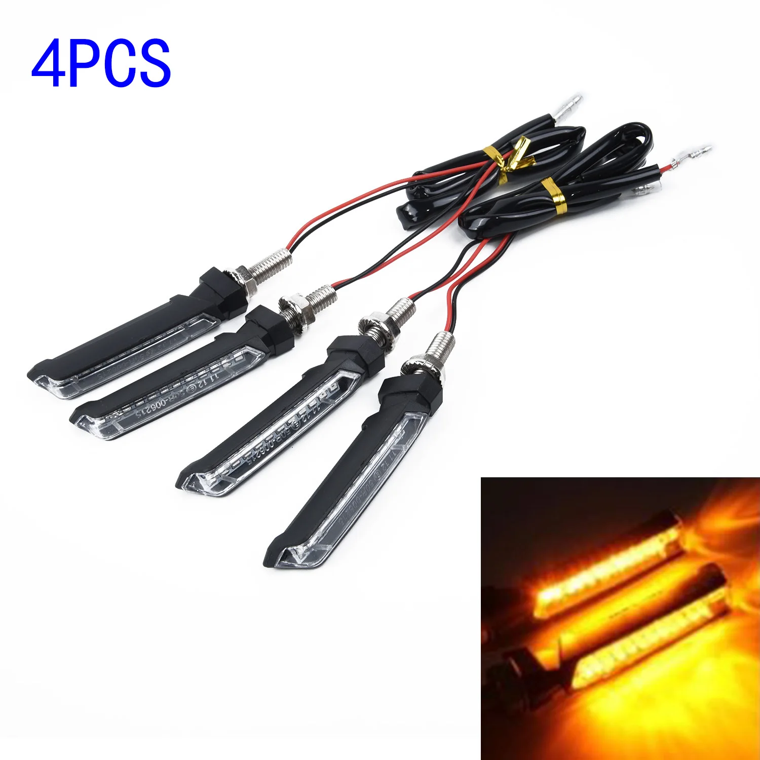 Dynamic Flowing Blinker Motorcycle Turn Signal Lights E-mark.bulb 9.5cm 2 wires 8MM 1.2W Motor Turn Lights Accessories
Dynamic Flowing Blinker Motorcycle Turn Signal Lights E-mark.bulb 9.5cm 2 wires 8MM 1.2W Motor Turn Lights Accessories