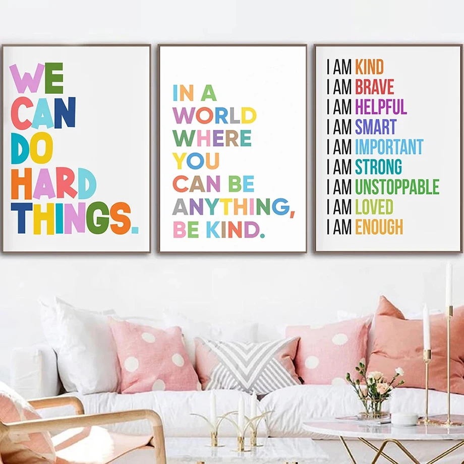 Color Inspirational Quotes Nursery Education Wall Art Canvas Painting Nordic Poster And Prints Wall Pictures For Kids Room Decor
Color Inspirational Quotes Nursery Education Wall Art Canvas Painting Nordic Poster And Prints Wall Pictures For Kids Room Decor