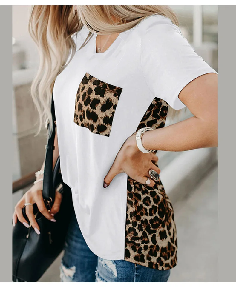 DIFIUPAI Womens Top Loose Female Cotton T-shirt Short Sleeve Leopard Print Patchwork Knitted Blouse Y2k Multi-color V-neck
DIFIUPAI Womens Top Loose Female Cotton T-shirt Short Sleeve Leopard Print Patchwork Knitted Blouse Y2k Multi-color V-neck