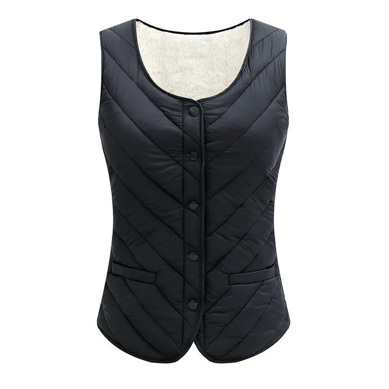 Autumn Winter Cotton Vest Woman Fashion Thick Velvet Slim Ladies' Waistcoat Casual Warm Plus Size Vest Coats Women Clothes
Autumn Winter Cotton Vest Woman Fashion Thick Velvet Slim Ladies' Waistcoat Casual Warm Plus Size Vest Coats Women Clothes