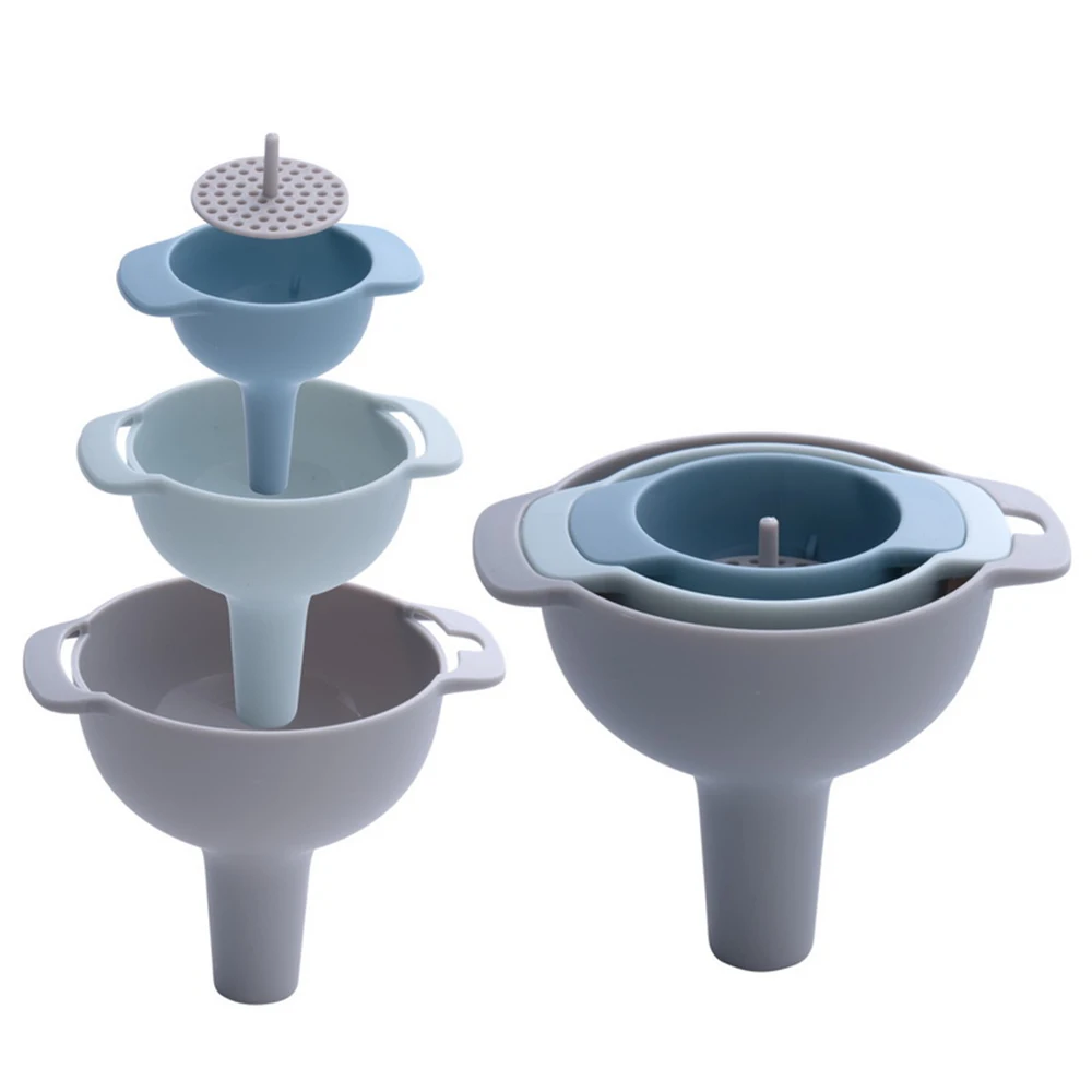 4-in-1 Funnels Set Oil Strainer Kitchen Tools Oil Water Spices Wine Flask Filter Plastic Kitchen Accessories
4-in-1 Funnels Set Oil Strainer Kitchen Tools Oil Water Spices Wine Flask Filter Plastic Kitchen Accessories