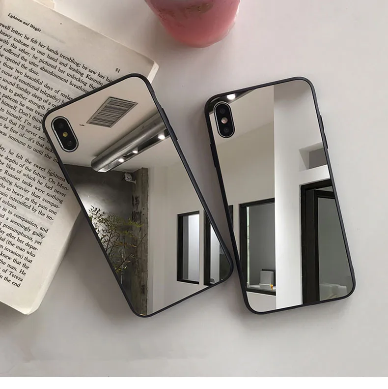 Soft TPU Luxury Makeup Mirror Case For Samsung Galaxy J6 Plus Cases Cover S8 S9 S10 A6 2018 A10 A20 A50 Back | Мобильные телефоны и