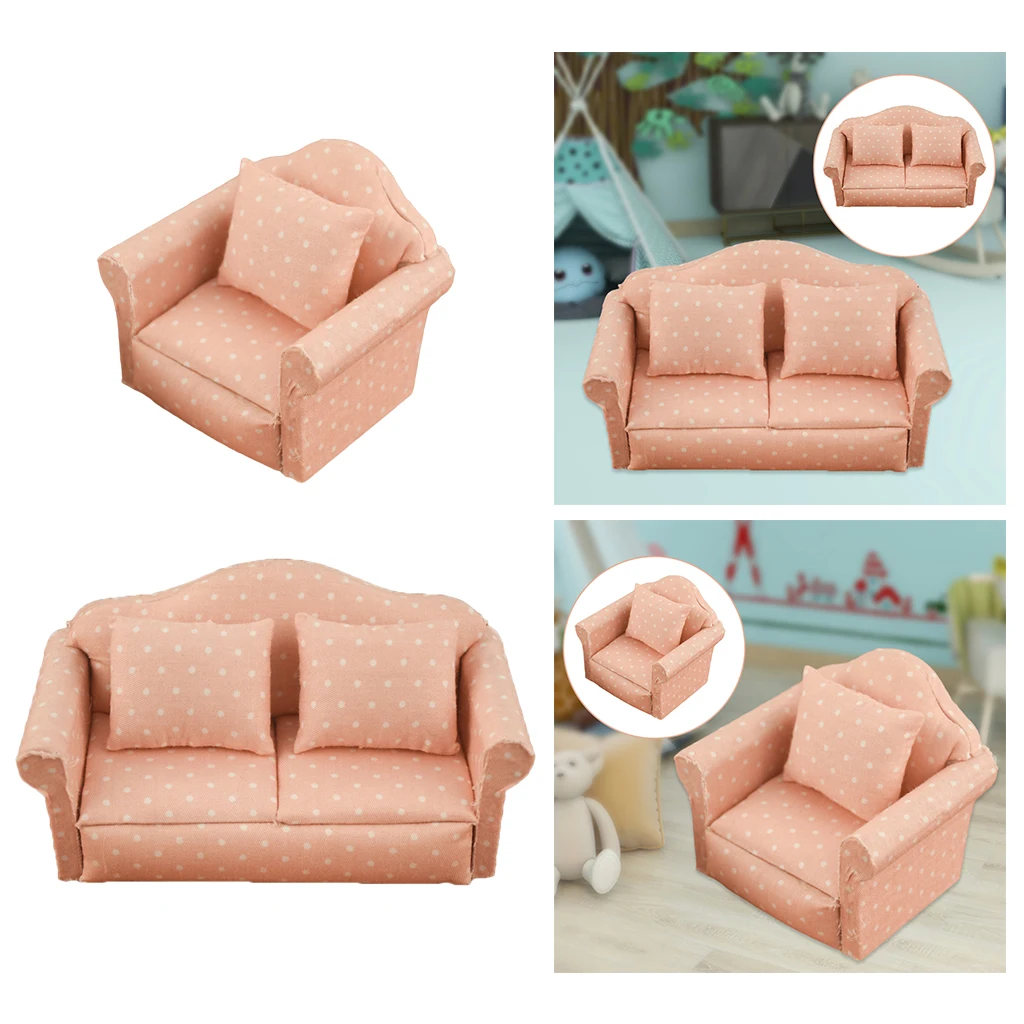 1/12 Dollhouse Sofa with Pillow Wooden Fine Handmade Armchair Accessory
1/12 Dollhouse Sofa with Pillow Wooden Fine Handmade Armchair Accessory