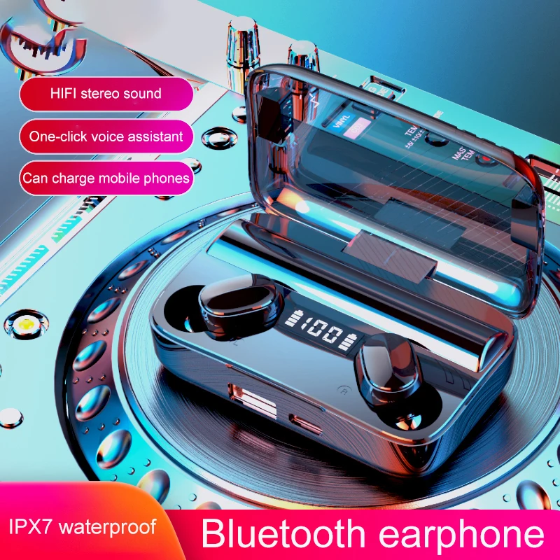 A9 Bluetooth headset binaural TWS battery display button 5.0 headset, noise reduction and microphone stereo sports headset
A9 Bluetooth headset binaural TWS battery display button 5.0 headset, noise reduction and microphone stereo sports headset