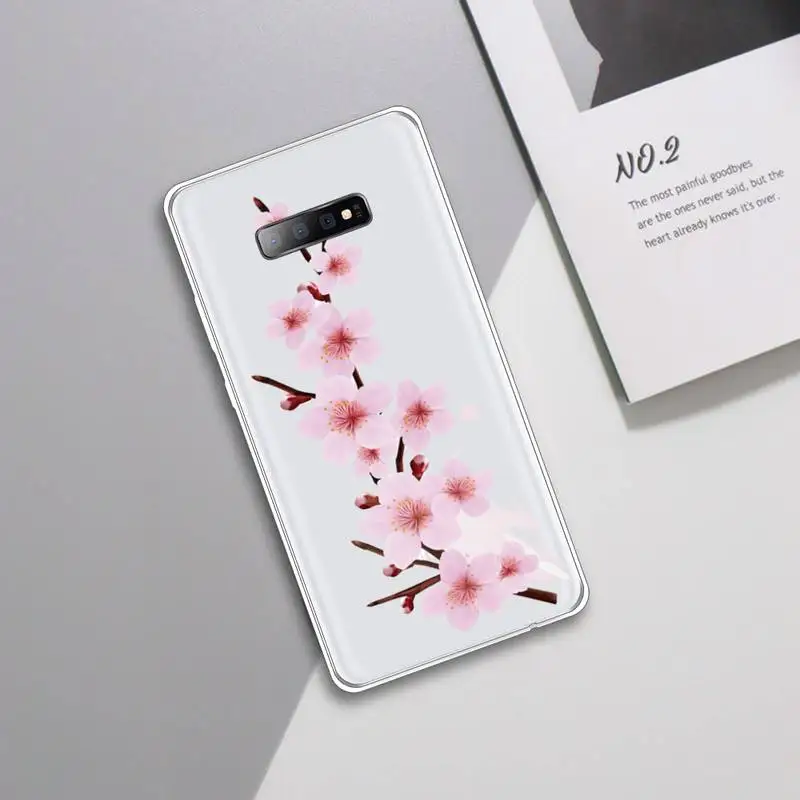 Cherry blossoms Pink Flower Phone Case Transparent For Samsung Galaxy A 71 21s S note 8 9 10 plus 20 ultra
Cherry blossoms Pink Flower Phone Case Transparent For Samsung Galaxy A 71 21s S note 8 9 10 plus 20 ultra