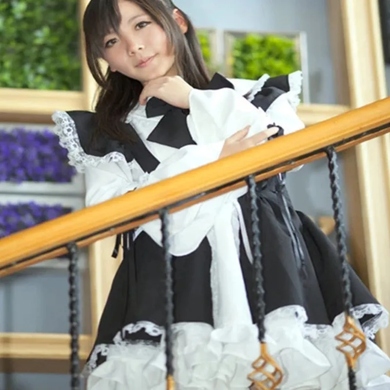 Women Maid Outfit Anime Long Dress Black and White Apron Dress Lolita Dresses Men Cafe Costume Cosplay Costume
Women Maid Outfit Anime Long Dress Black and White Apron Dress Lolita Dresses Men Cafe Costume Cosplay Costume