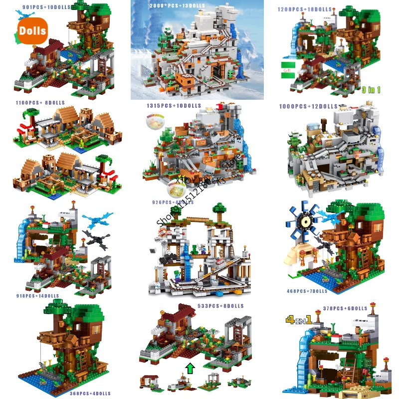 Building Blocks for My World The Mountain Cave Elevator Mine Village Waterfall Model Set with Figures Bricks DIY Toys
Building Blocks for My World The Mountain Cave Elevator Mine Village Waterfall Model Set with Figures Bricks DIY Toys