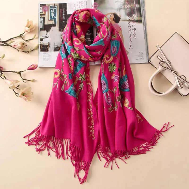 Summer Embroidery Women Scarf Vintage Pashmina Cotton Shawls Wraps Lady Floral Bandana Female Hijab Winter Scarves
Summer Embroidery Women Scarf Vintage Pashmina Cotton Shawls Wraps Lady Floral Bandana Female Hijab Winter Scarves