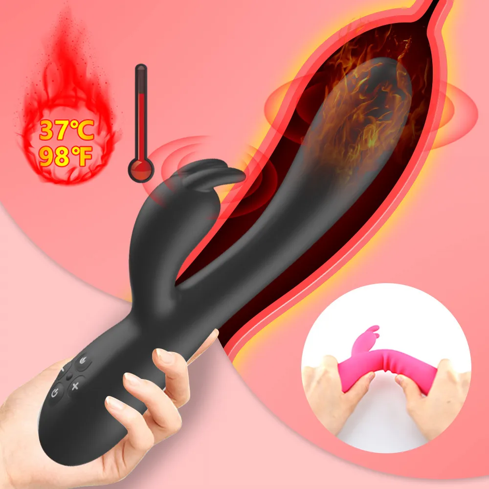 G Spot кролик вибратор фаллоимитатор с подогревом Вибраторы интимные игрушки для