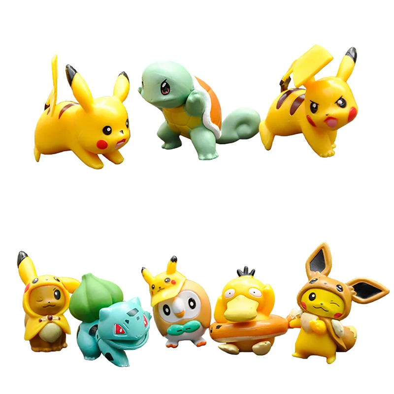 8 Styles Pokemon Toys Set Kawaii Mini Anime Figures Pikachu Charmander Bulbasaur Squirtle Psyduck Rowlet Boy Girl Dolls Toy Gift
8 Styles Pokemon Toys Set Kawaii Mini Anime Figures Pikachu Charmander Bulbasaur Squirtle Psyduck Rowlet Boy Girl Dolls Toy Gift