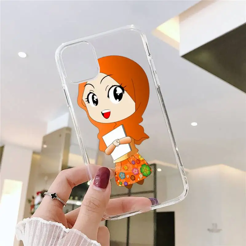 Muslim girl cute cartoon Phone Case Transparent for iPhone 6 7 8 11 12 s mini pro X XS XR MAX Plus SE cover funda
Muslim girl cute cartoon Phone Case Transparent for iPhone 6 7 8 11 12 s mini pro X XS XR MAX Plus SE cover funda