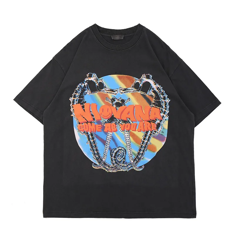 High Street Men T Shirt Spring/Summer 2021 New Hip-hop Band Alphabet Smiley Printed Loose Short Sleeve T-Shirt Women Clothing
High Street Men T Shirt Spring/Summer 2021 New Hip-hop Band Alphabet Smiley Printed Loose Short Sleeve T-Shirt Women Clothing