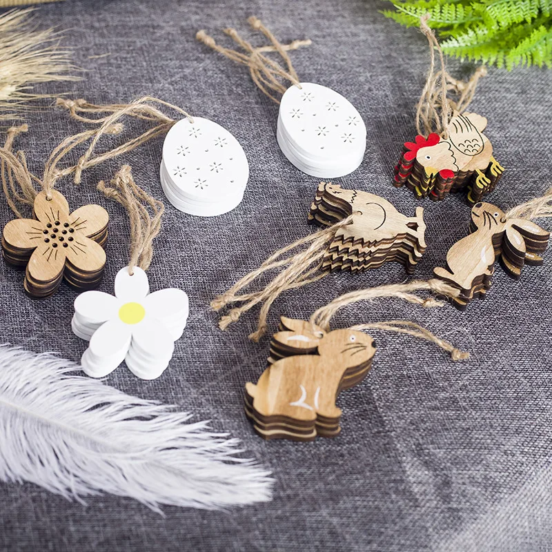8pcs/set Easter Hanging Ornaments Wood Chips Pendants Easter Decorations Rabbit Eggs Chicken Diy Handcraft Home Decor Supplies
8pcs/set Easter Hanging Ornaments Wood Chips Pendants Easter Decorations Rabbit Eggs Chicken Diy Handcraft Home Decor Supplies
