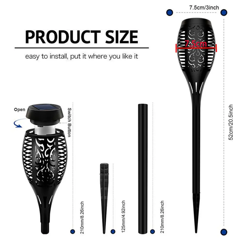 New 12led Solar Flame Lamp Outdoor Induction Garden Courtyard Plug Decorative Landscape Lamp
New 12led Solar Flame Lamp Outdoor Induction Garden Courtyard Plug Decorative Landscape Lamp