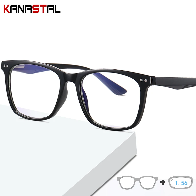 Women Blue Light Blocking Glasses TR90 Classic Square Eyeglasses Frame Men Office Computer Eyewear Myopia Reading Glasses1.56
Women Blue Light Blocking Glasses TR90 Classic Square Eyeglasses Frame Men Office Computer Eyewear Myopia Reading Glasses1.56