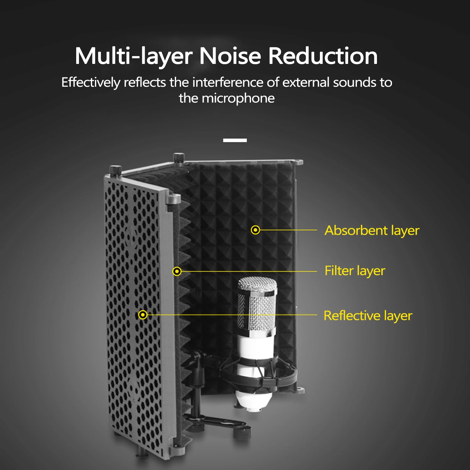 Recording Microphone Wind Screen Board Sound-absorbing Cover Microphone Sound Insulation Screen Sound-proof Plate
Recording Microphone Wind Screen Board Sound-absorbing Cover Microphone Sound Insulation Screen Sound-proof Plate
