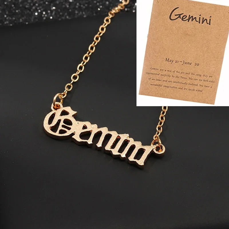 12 Constellation Zodiac Pendant Necklace Horoscope Star Sign Aries Leo Libra Choker Necklace Birthday Gifts Party Jewelry Gifts
12 Constellation Zodiac Pendant Necklace Horoscope Star Sign Aries Leo Libra Choker Necklace Birthday Gifts Party Jewelry Gifts