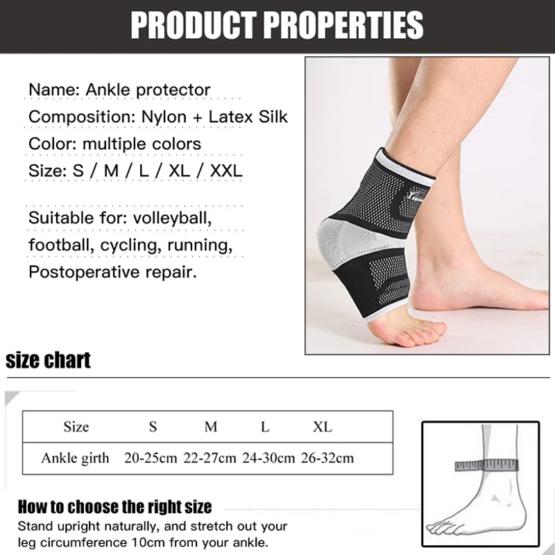 QUESHARK Professional Ankle Support Silicone Black Basketball Fitness Weightlifting Pressured Ankle Sprain Guard Protection
QUESHARK Professional Ankle Support Silicone Black Basketball Fitness Weightlifting Pressured Ankle Sprain Guard Protection