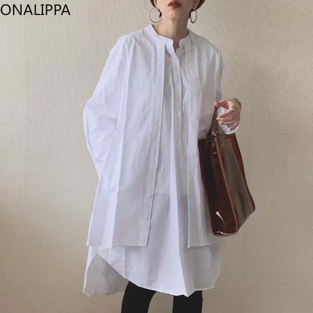 ONALIPPA Japanese Fashion Loose Solid Color Long-Sleeved Shirt Ladies Single-Breasted Western-Style Gentle Round Neck Blouses
ONALIPPA Japanese Fashion Loose Solid Color Long-Sleeved Shirt Ladies Single-Breasted Western-Style Gentle Round Neck Blouses