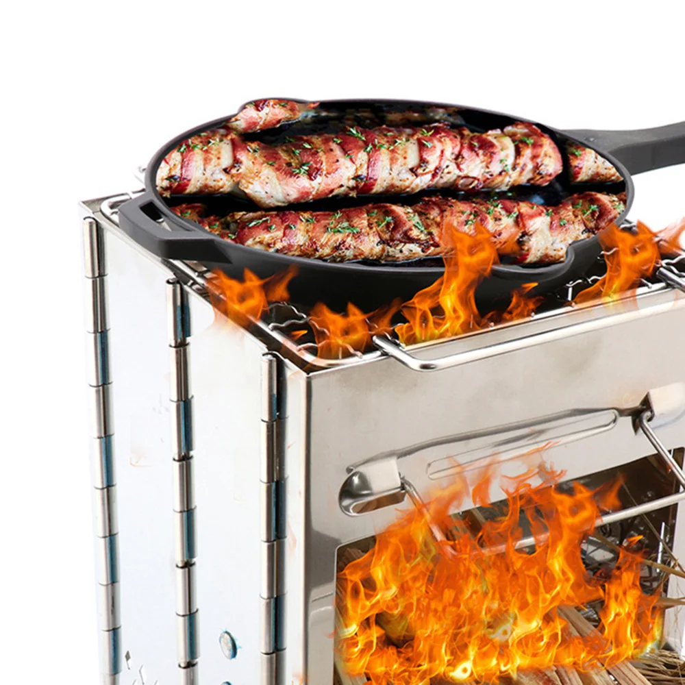 Stainless Steel Square Wood Burning Stove Portable Collapsible Grill Outdoor Camping Cookware (Silver)
Stainless Steel Square Wood Burning Stove Portable Collapsible Grill Outdoor Camping Cookware (Silver)