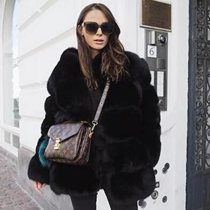 Women Clothing Thicker Warm Winter Mink Cotton Faux Fox Fur Jacket Casual Outerwear Loose Plus Size Fur Coat Tide
Women Clothing Thicker Warm Winter Mink Cotton Faux Fox Fur Jacket Casual Outerwear Loose Plus Size Fur Coat Tide