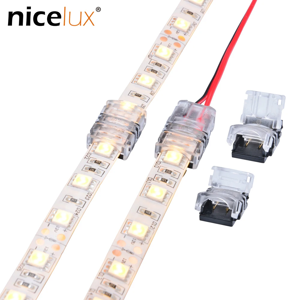 

5pcs/lot 2pin 3pin 4pin 5pin LED Strip Connector for Single RGB RGBW Color 3528 5050 LED Strip to Wire Connection Use Terminals