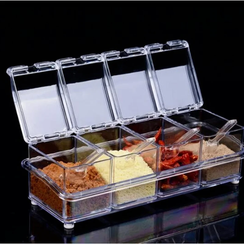 4pcs/lot New Kitchen Organizer Storage Boxes Spices Seasoning Jar Transparent Sugar Salt Bottle Accessories OK 0631
4pcs/lot New Kitchen Organizer Storage Boxes Spices Seasoning Jar Transparent Sugar Salt Bottle Accessories OK 0631
