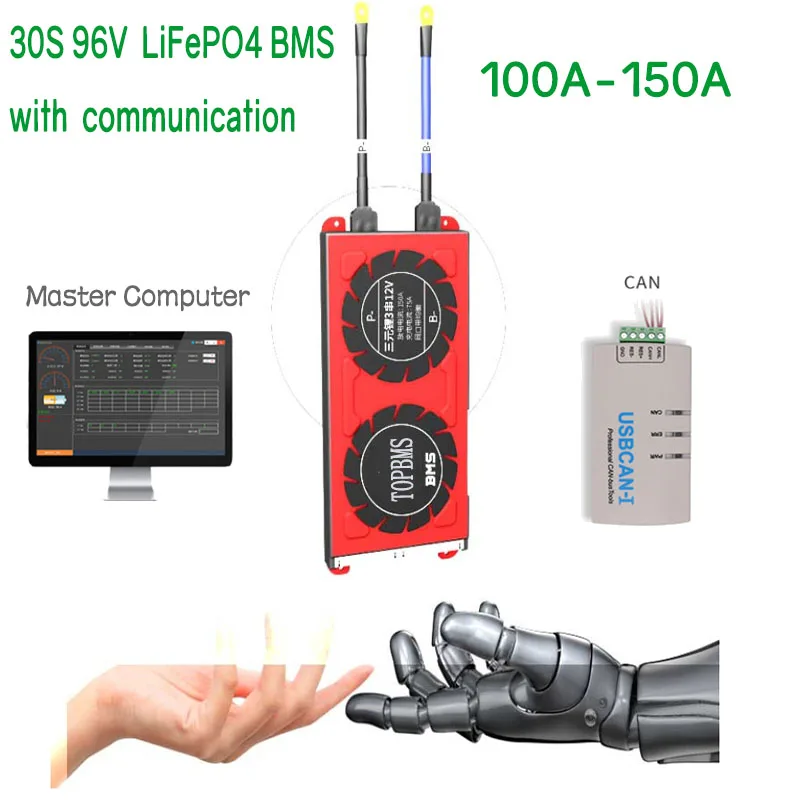 Сенсорный экран 96 в BMS 30 S 100A150A Bluetooth RS485 CAN NTC UART, используемый для батареи LiFePo4, 3,2 в, 3,65 в, подключенный в серии 30 
Сенсорный экран 96 в BMS 30 S 100A150A Bluetooth RS485 CAN NTC UART, используемый для батареи LiFePo4, 3,2 в, 3,65 в, подключенный в серии 30