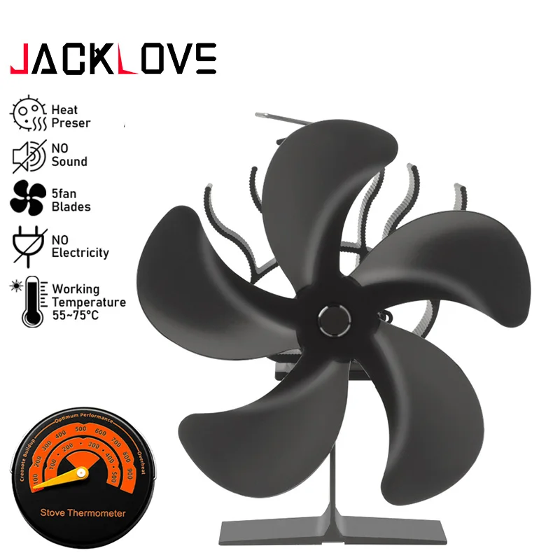 5 Blades Heat Powered Stove Fan Log Wood Burner Eco-fan Quiet Fireplace Fan Efficient Heat Distribution With Thermometer
5 Blades Heat Powered Stove Fan Log Wood Burner Eco-fan Quiet Fireplace Fan Efficient Heat Distribution With Thermometer