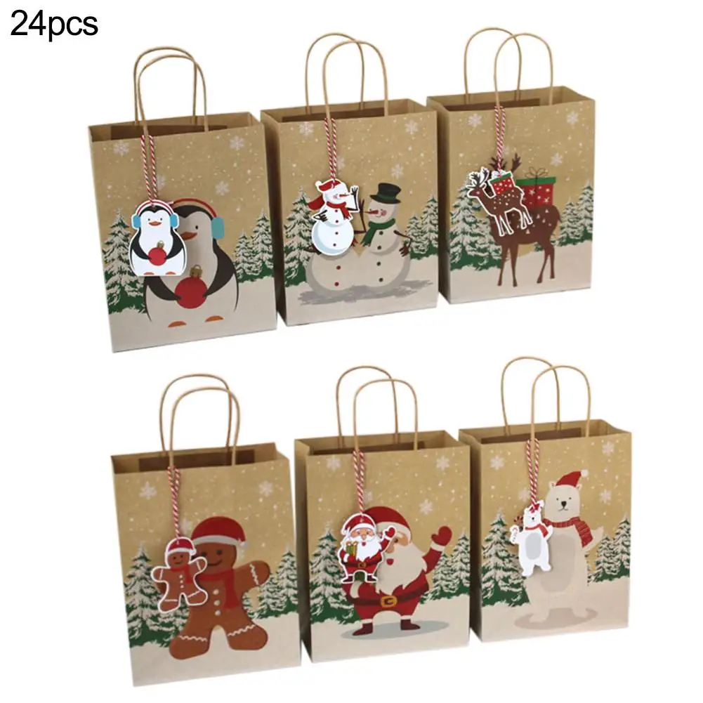 24Pcs/lot Multifuntion Christmas Paper Bag18x9x31.2cm Festival gift bags with Handles Christmas Party Supplies For Event Party 
24Pcs/lot Multifuntion Christmas Paper Bag18x9x31.2cm Festival gift bags with Handles Christmas Party Supplies For Event Party