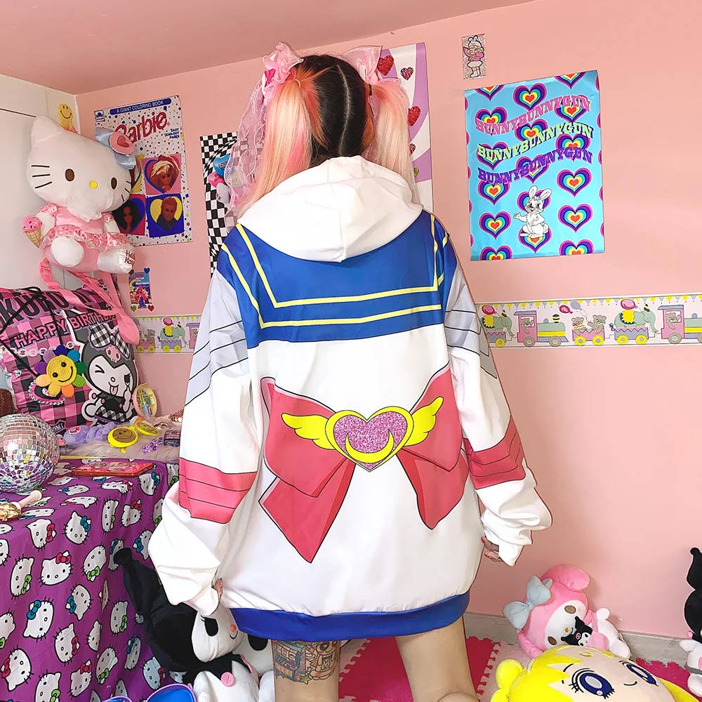 Women Loose Sweet Hooded Sweatshirt Japanese Harajuku Cartoon Beautiful Girl Print Oversized Hoodie Early Spring Soft Streetwear
Women Loose Sweet Hooded Sweatshirt Japanese Harajuku Cartoon Beautiful Girl Print Oversized Hoodie Early Spring Soft Streetwear